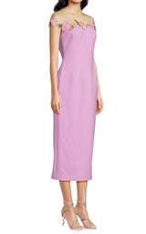 Poppies Illusion Neck Pencil Dress Oscar de la Renta