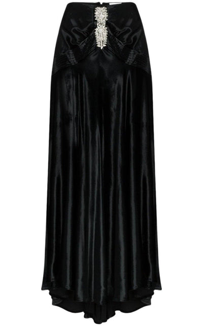 Paco Rabanne Crystal Detail Flared Maxi Skirt - Runway Catalog
