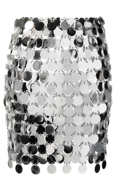 Paco Rabanne Mirror - Effect Mini Skirt - Runway Catalog