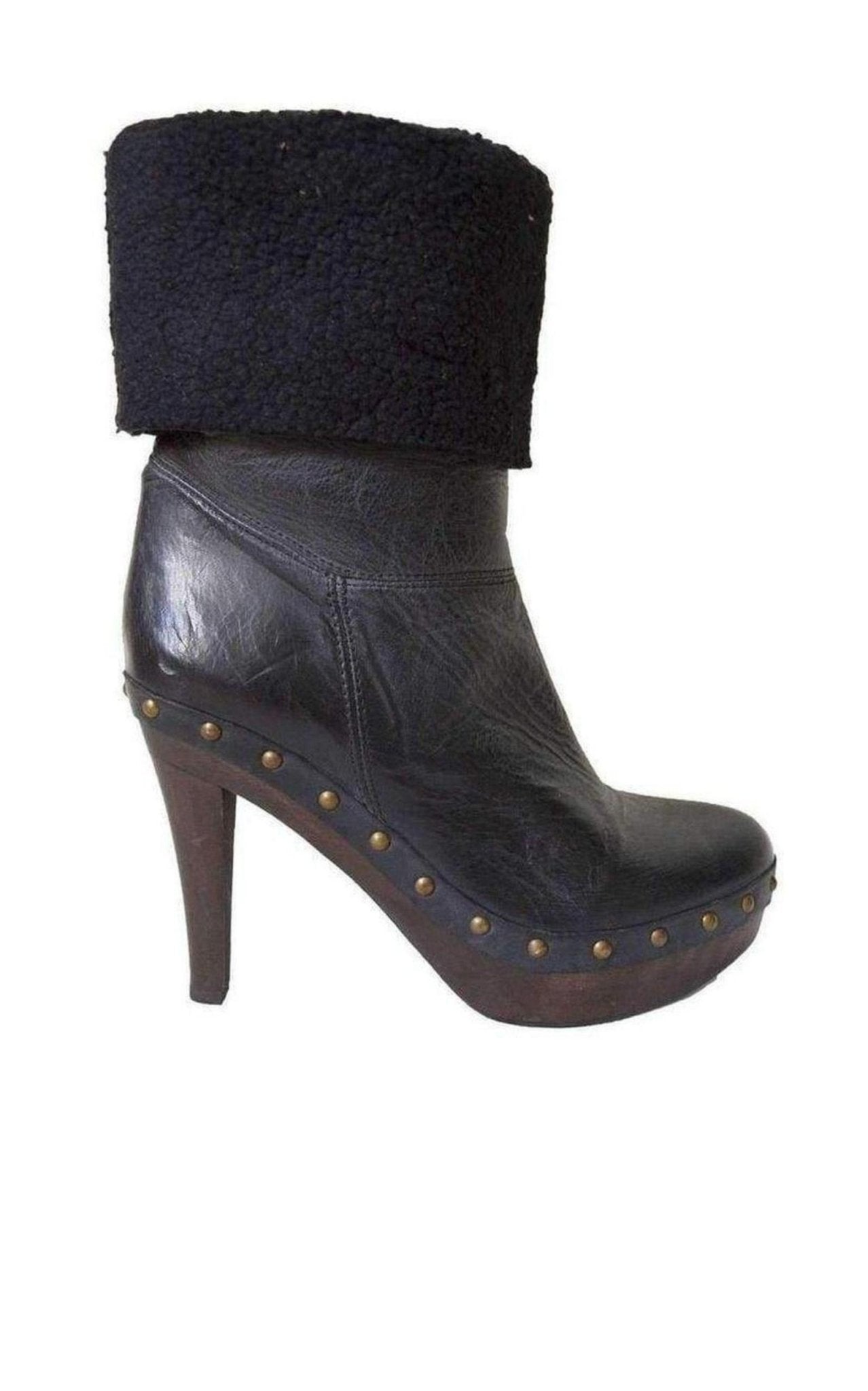 Paloma Barcelo Black Leather Boots - Runway Catalog