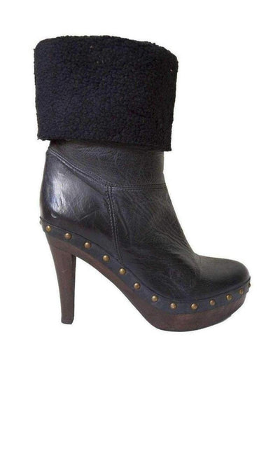 Paloma Barcelo Black Leather Boots - Runway Catalog