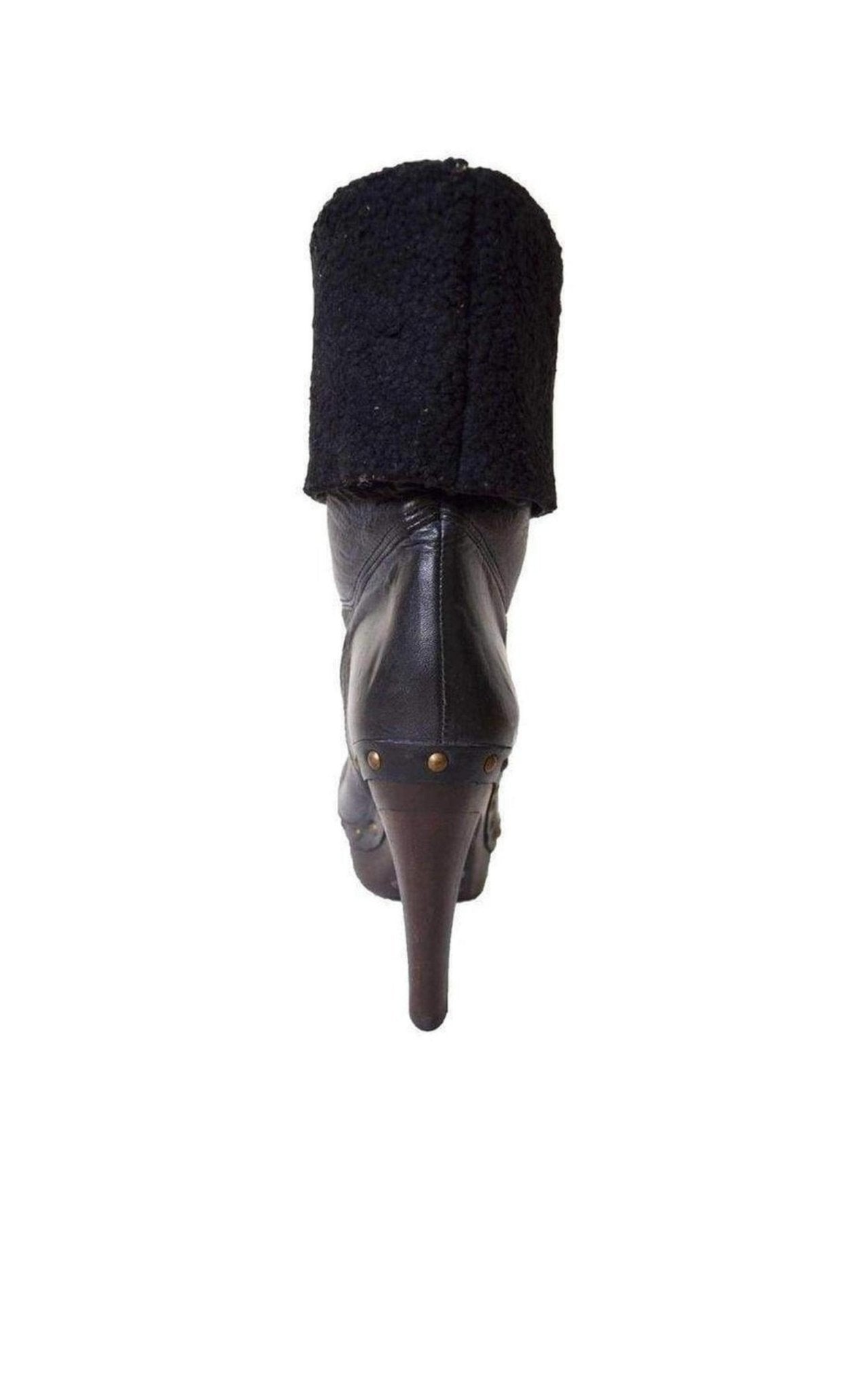 Paloma Barcelo Black Leather Boots - Runway Catalog