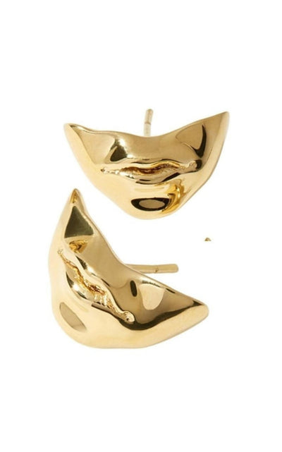 Paola Vilas Gold Rivette Earrings - Runway Catalog