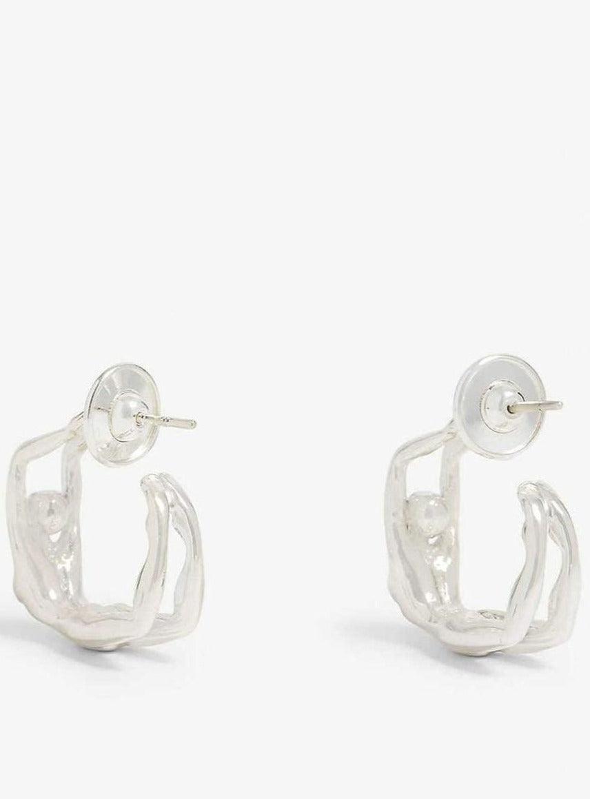 Paola Vilas Louise Sterling Silver figure stud earring - Runway Catalog