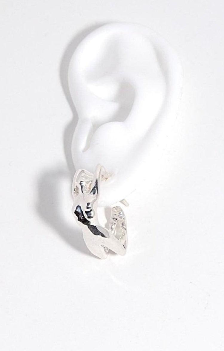 Paola Vilas Louise Sterling Silver figure stud earring - Runway Catalog