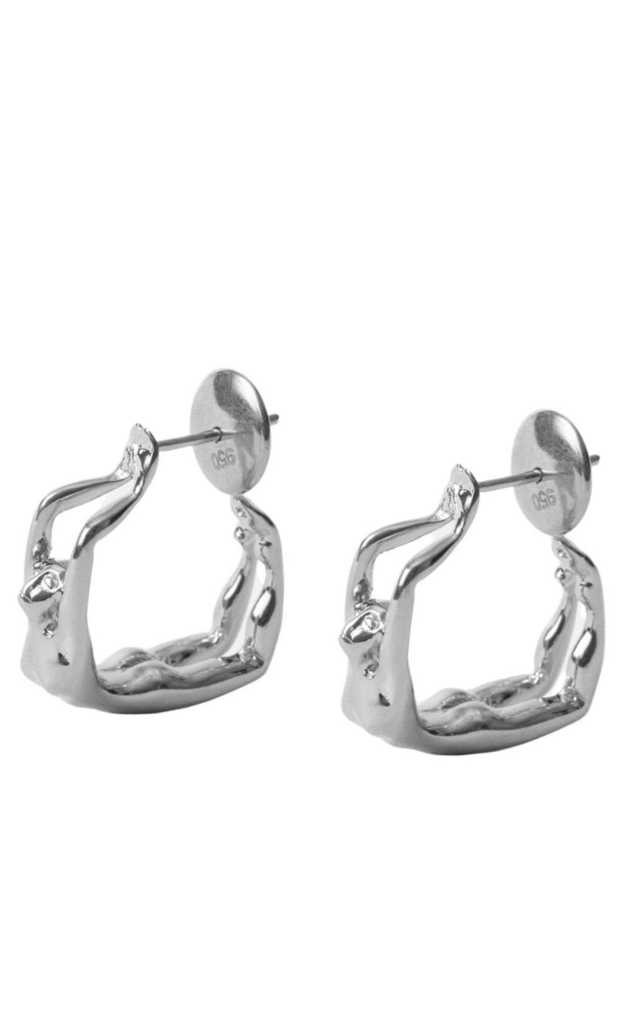 Paola Vilas Louise Sterling Silver figure stud earring - Runway Catalog