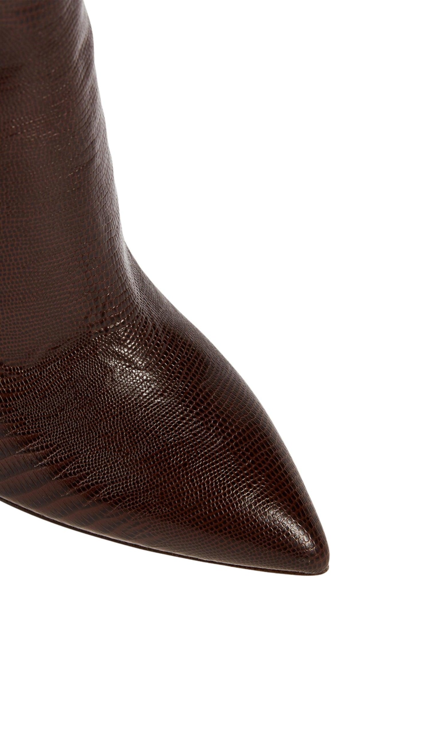 Crocodile-effect Leather Knee-High Boots PARIS TEXAS