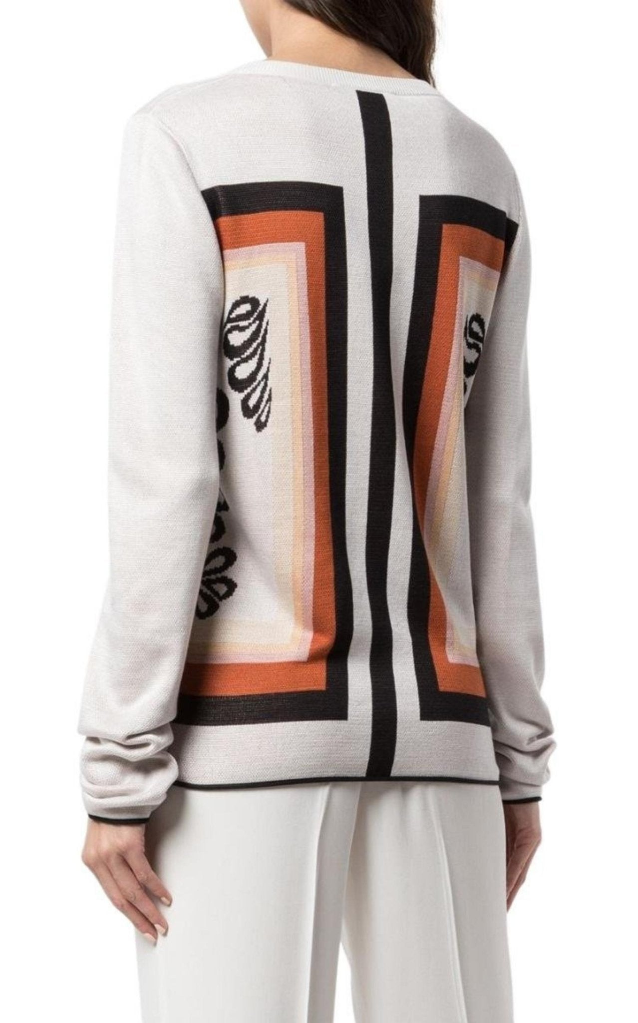 Partow Frida Jacquard Crewneck Silk Sweater - Runway Catalog