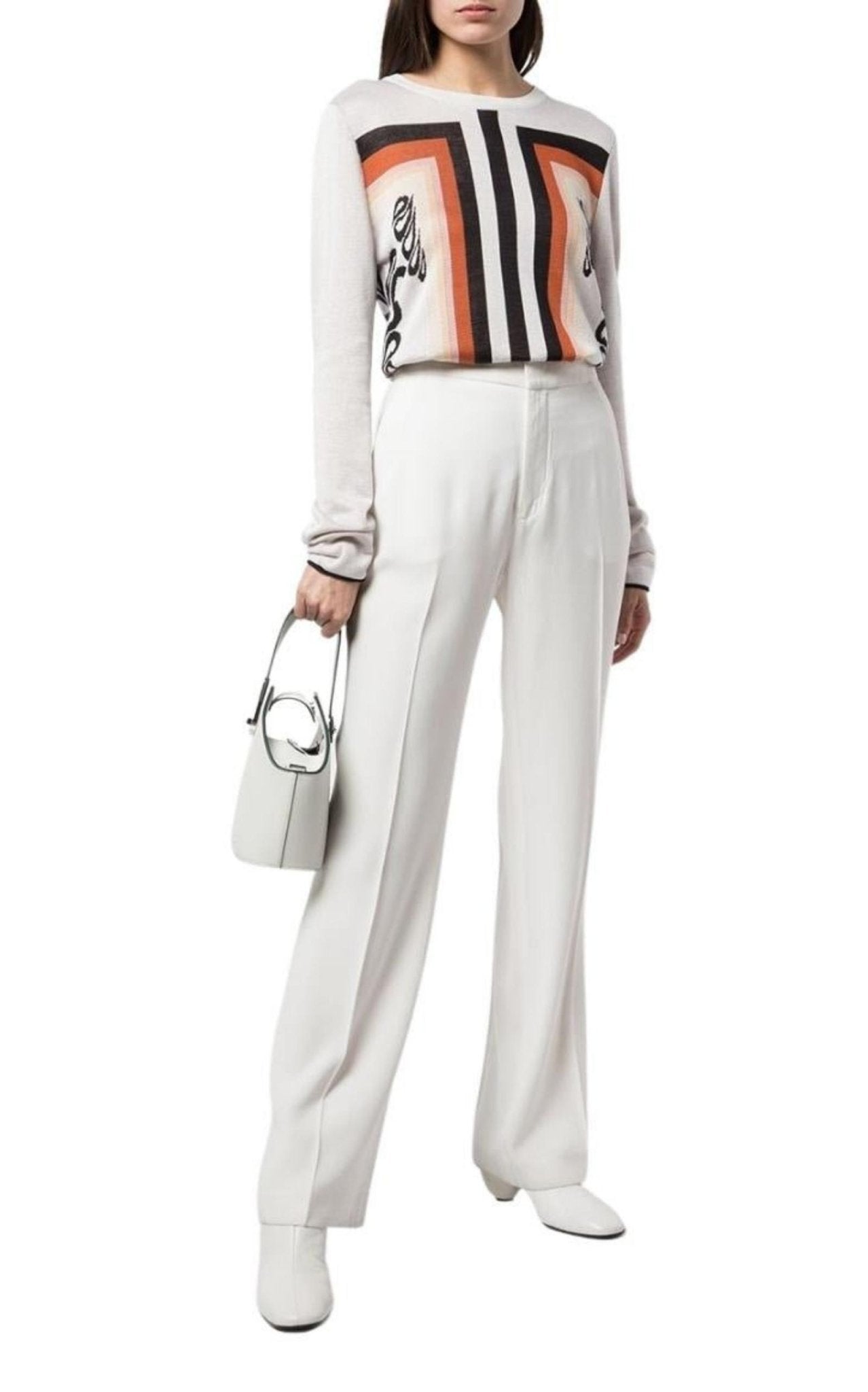 Partow Frida Jacquard Crewneck Silk Sweater - Runway Catalog