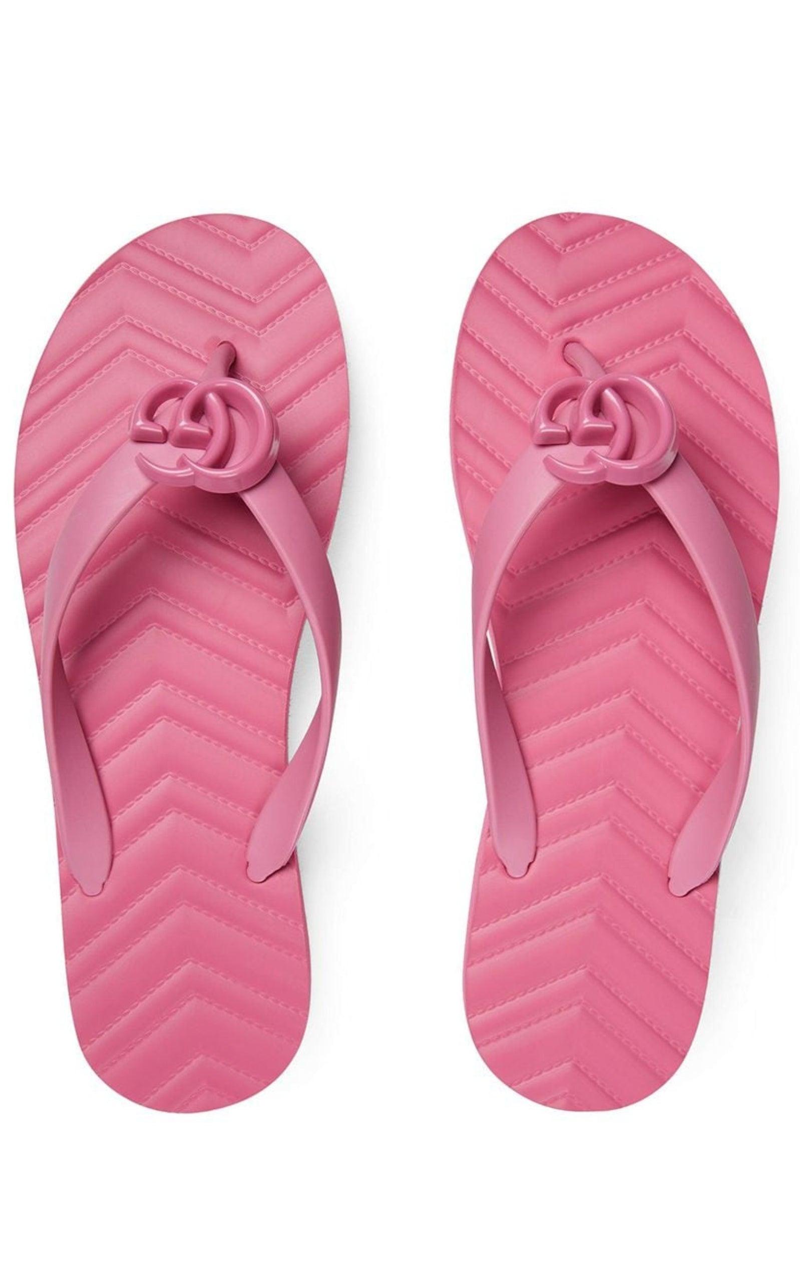  GucciPascar GG Platform Flip Flop In Pink - Runway Catalog