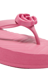  GucciPascar GG Platform Flip Flop In Pink - Runway Catalog