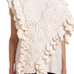 Wool Crochet Ruffle Sleeveless Knit Sweater Vest Phillip Lim