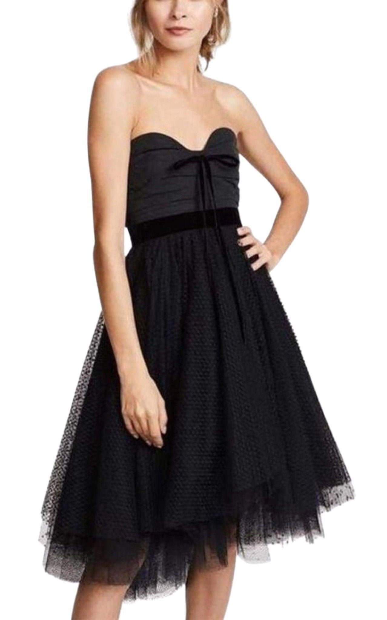 Philosophy Di Lorenzo Serafini Faille and Swiss Dot Tulle Dress - Runway Catalog