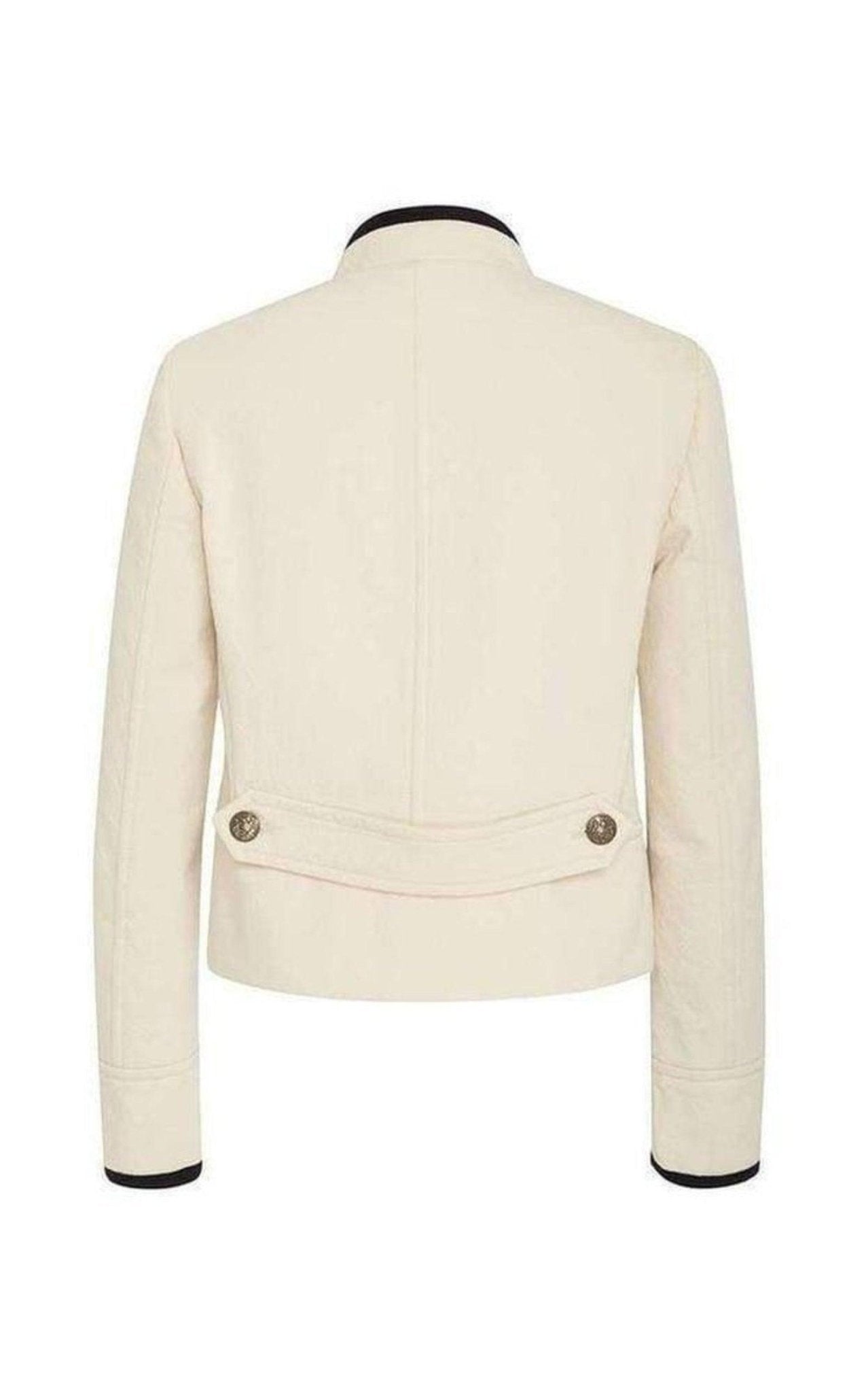 Philosophy Di Lorenzo Serafini Natural Gabardine Military Jacket - Runway Catalog