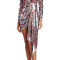 Mixed Sequin Wrapped Mini Dress Prabal Gurung