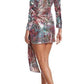 Mixed Sequin Wrapped Mini Dress Prabal Gurung