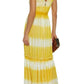 Yellow Tadia Plissé Dress Prabal Gurung