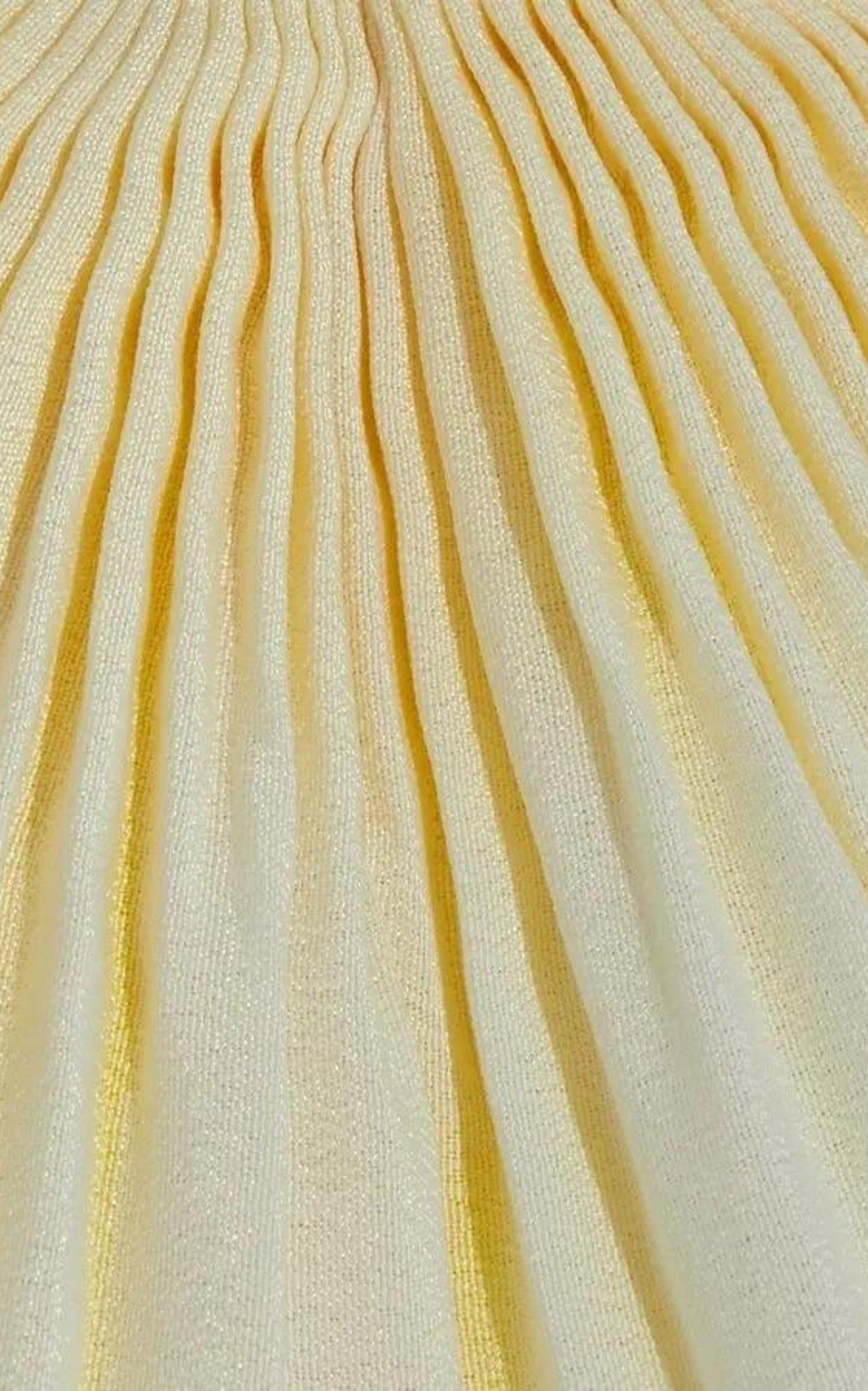 Yellow Tadia Plissé Dress Prabal Gurung