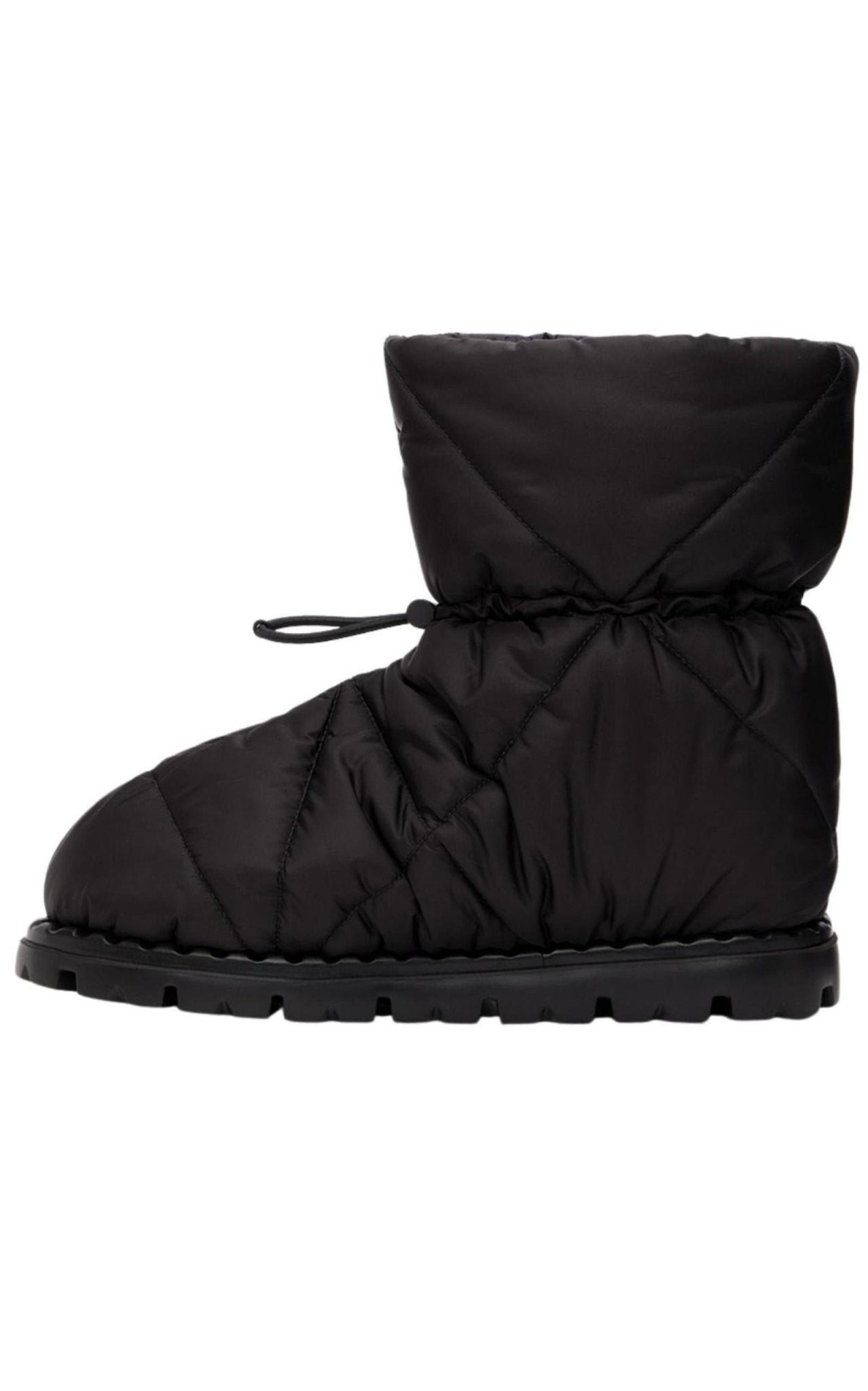 Prada Black Quilted Drawstring Ankle Boots - Runway Catalog