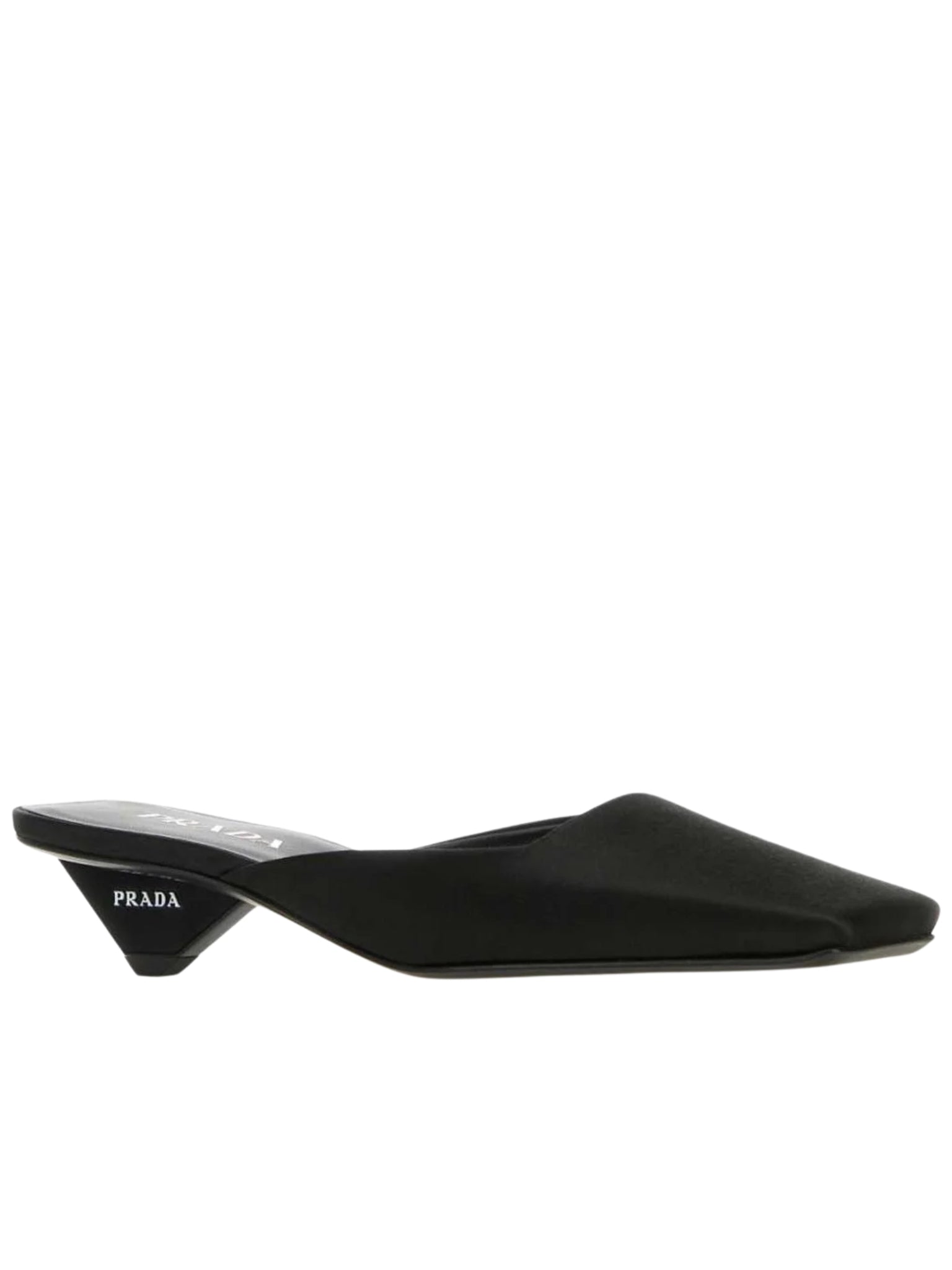 Prada Black Satin Mules Loafers - Runway Catalog