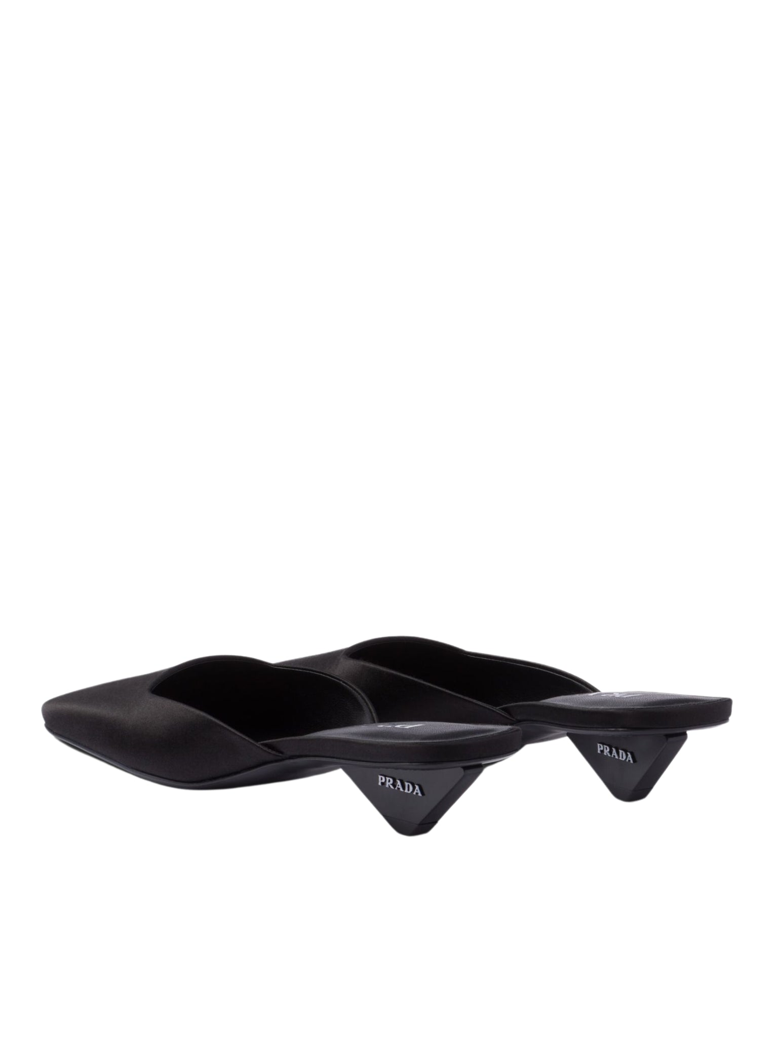 Prada Black Satin Mules Loafers - Runway Catalog