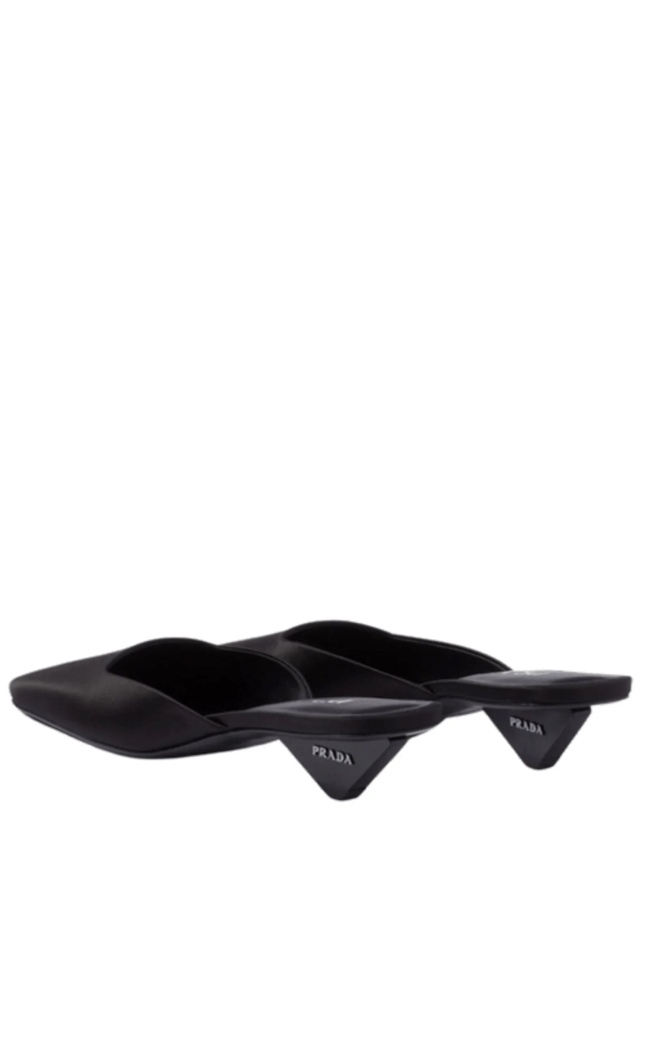 Prada Black Satin Mules Loafers - Runway Catalog