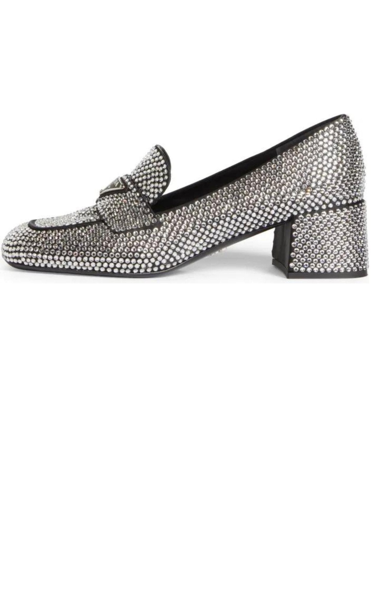 Prada Crystal - embellished Logo - plaque Loafers - Runway Catalog