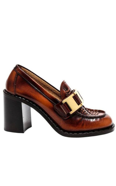 Leather Loafer Pumps Prada