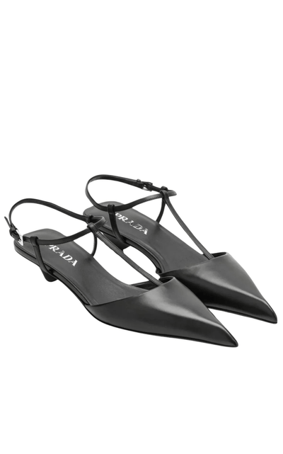Prada Leather Slingback Pumps - Runway Catalog