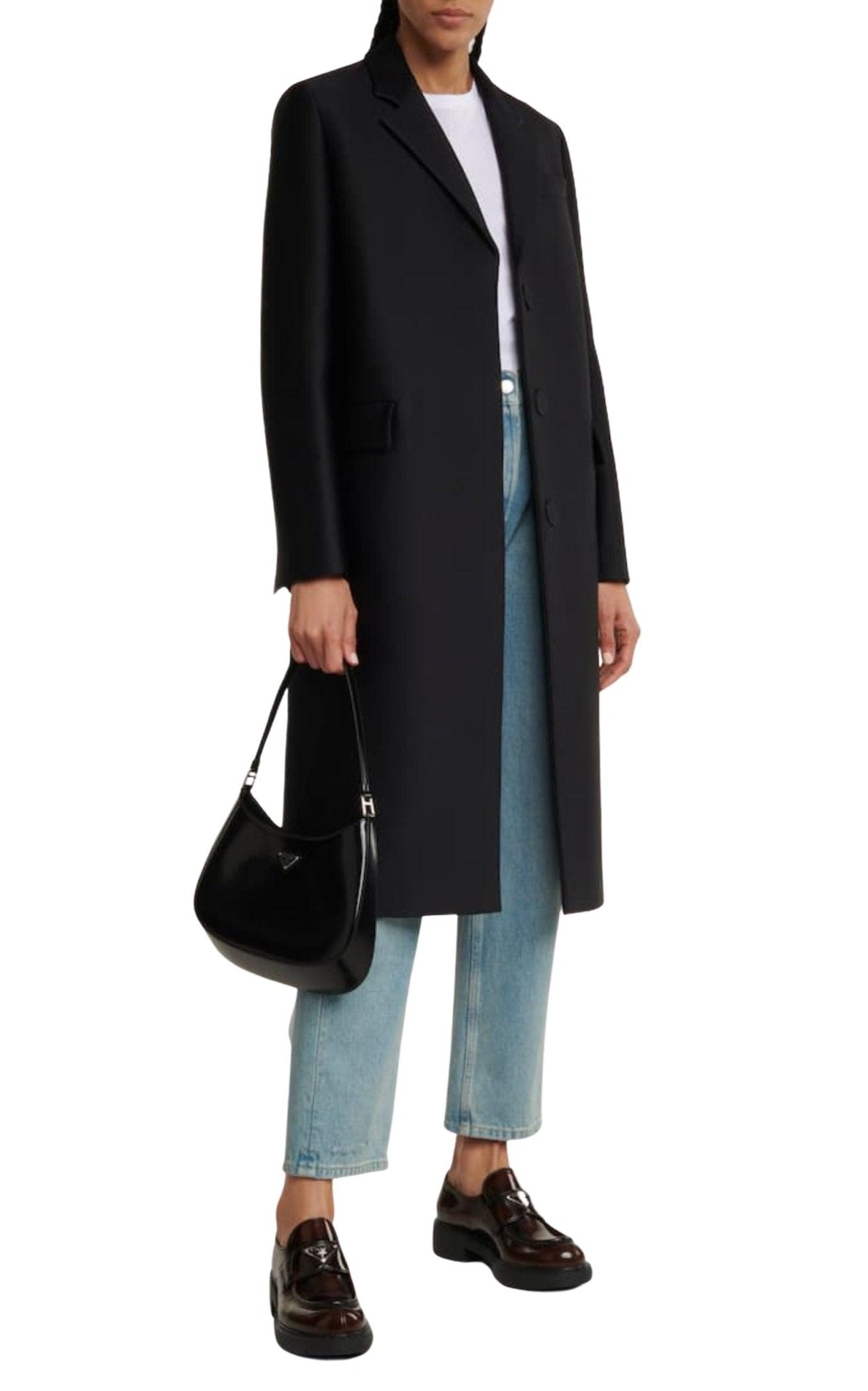 Prada Logo Leather Loafers - Runway Catalog