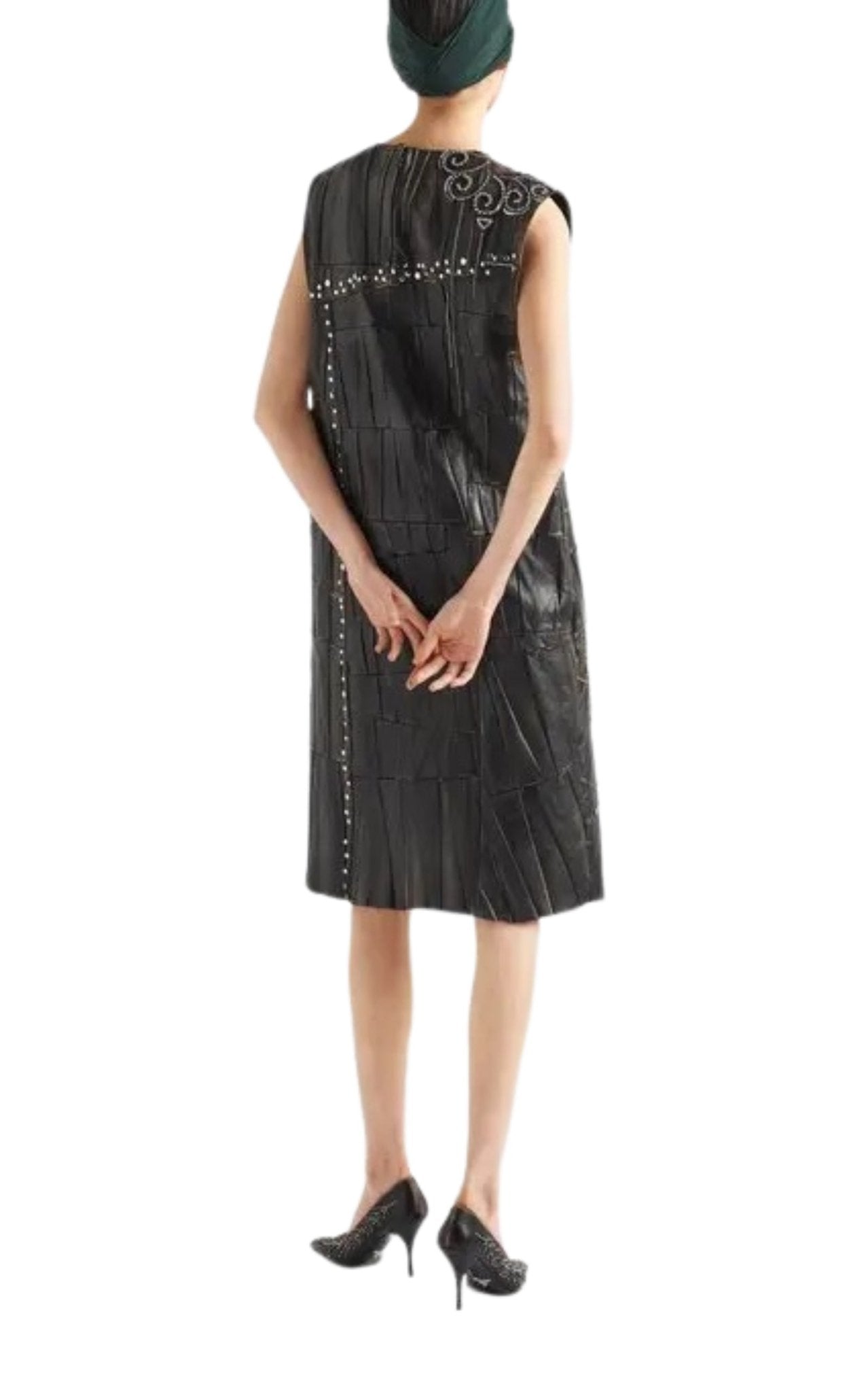 Prada Nappa Leather Patchwork Dress - Runway Catalog