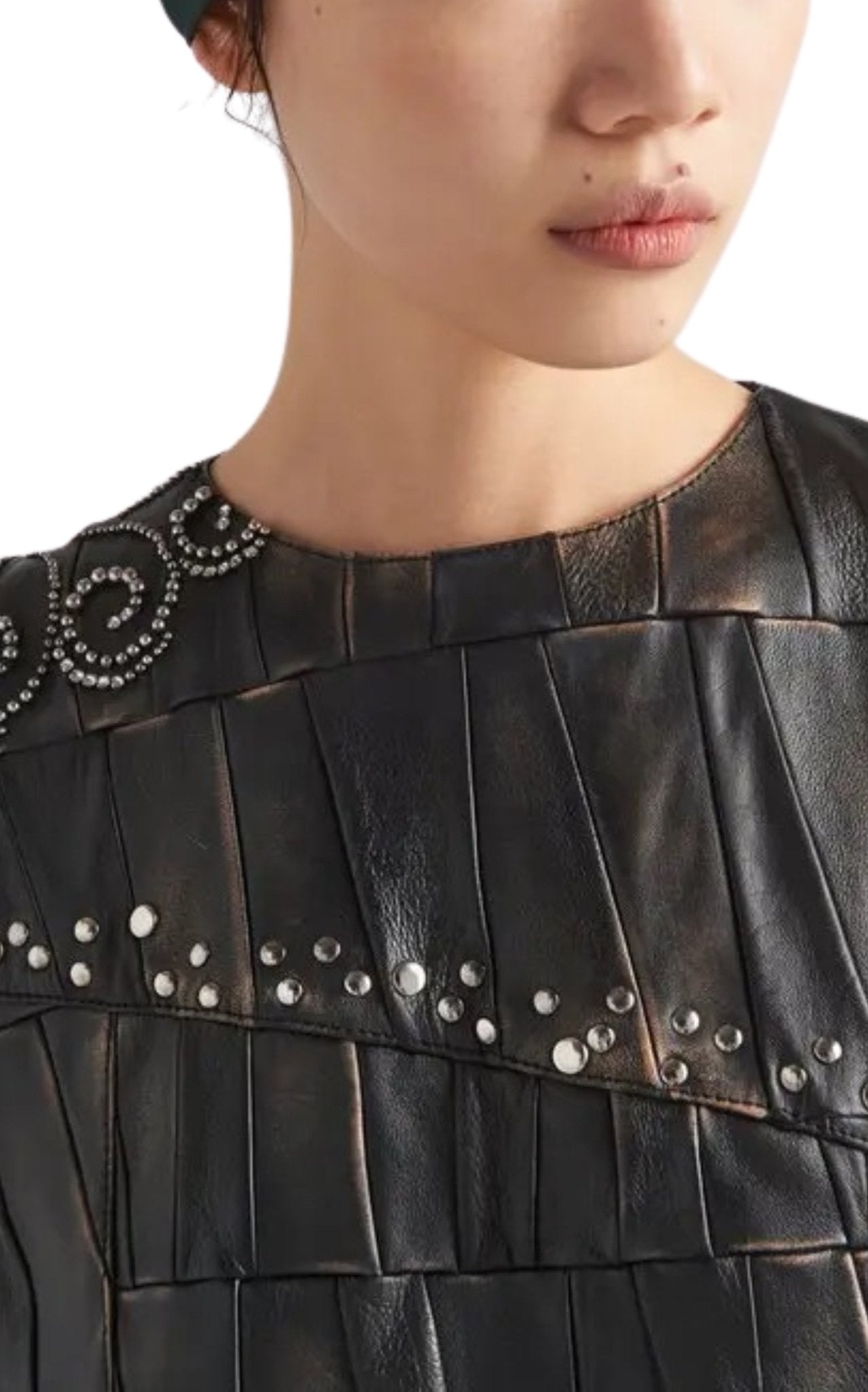 Prada Nappa Leather Patchwork Dress - Runway Catalog