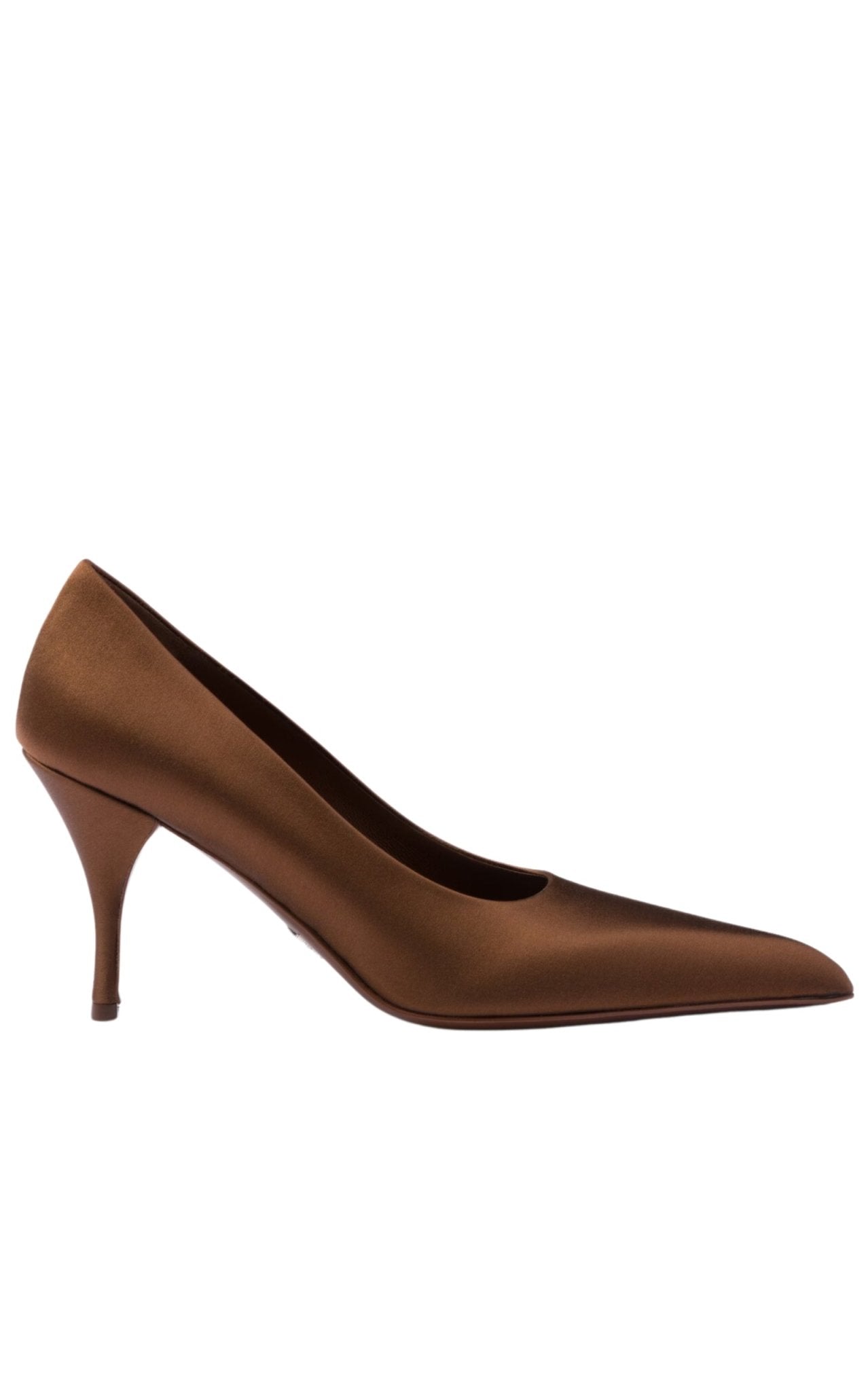 Prada Pointy 55 Cutout Satin Pumps - Runway Catalog