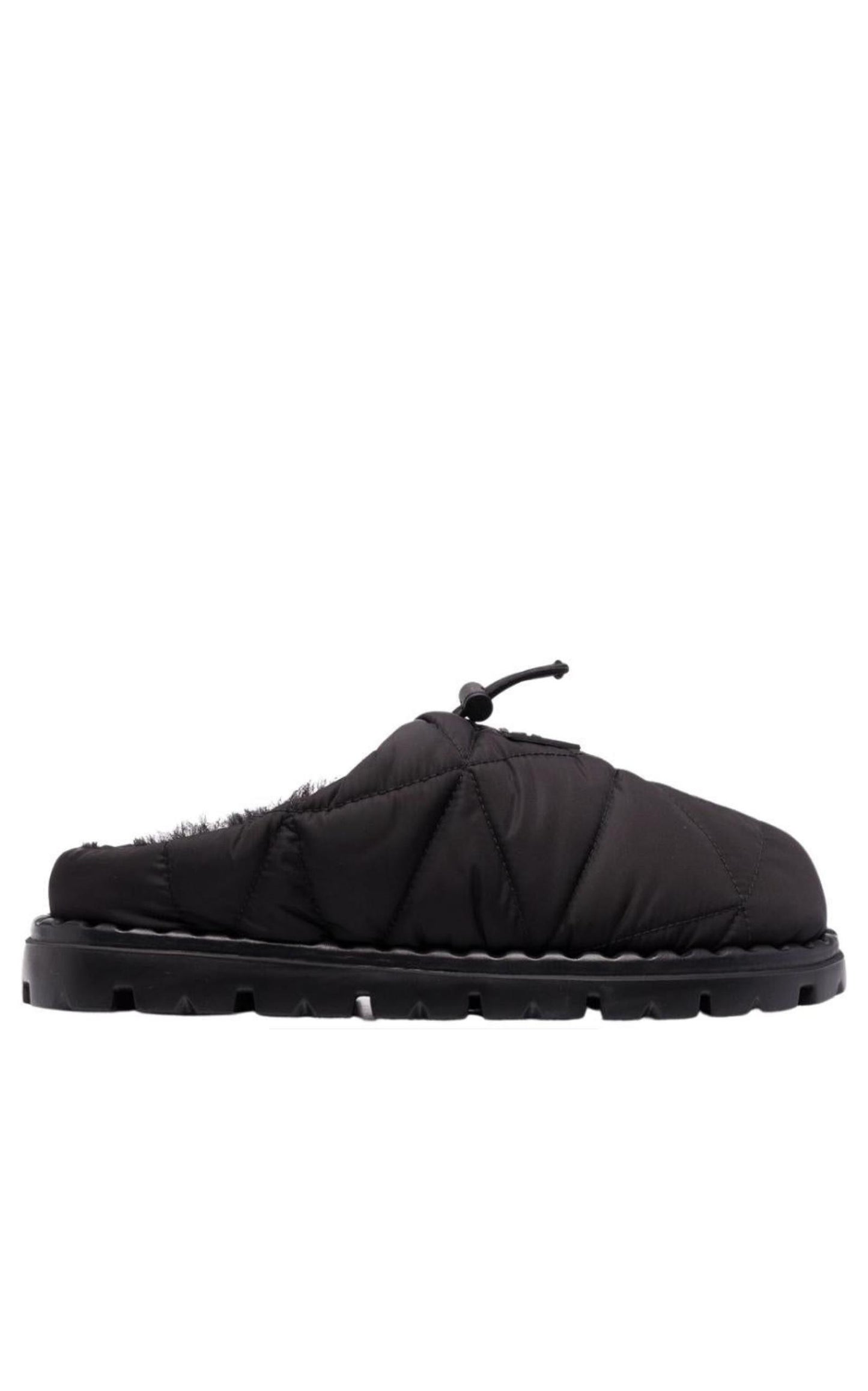 Re-Nylon Shearling-lined Mules Prada