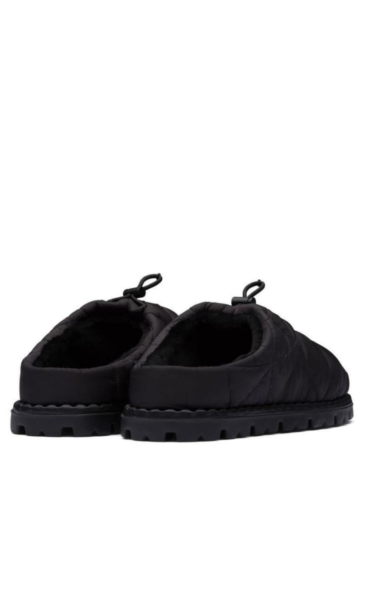 Prada Re - Nylon Shearling - lined Mules - Runway Catalog
