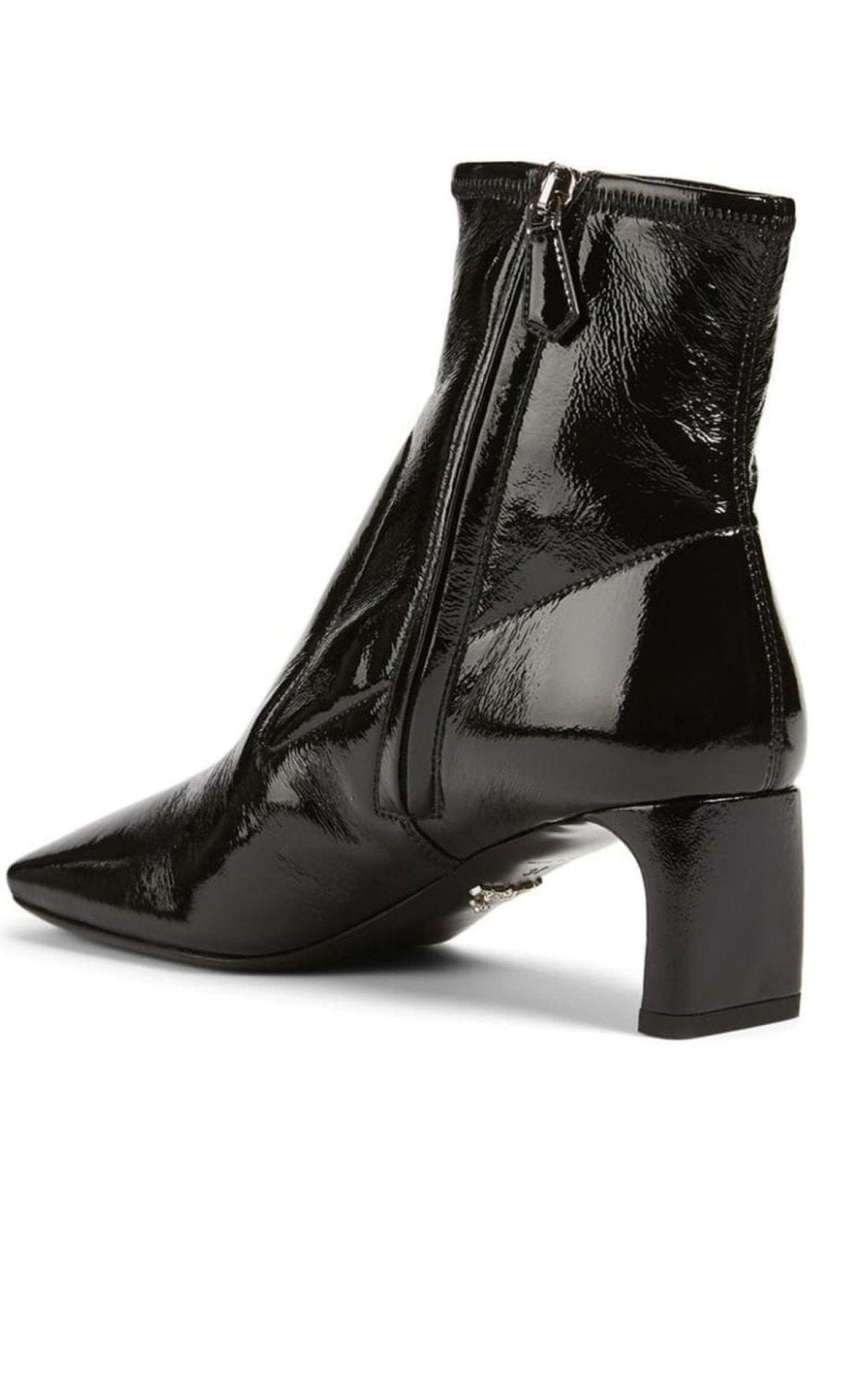 Prada Тechnical Patent Leather Ankle Boots - Runway Catalog