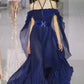 Blue Silk Ball Cape Gown Ralph & Russo