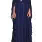 Blue Silk Ball Cape Gown Ralph & Russo