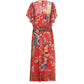 Bird of Paradise-Print Silk Blend Dress Red Valentino