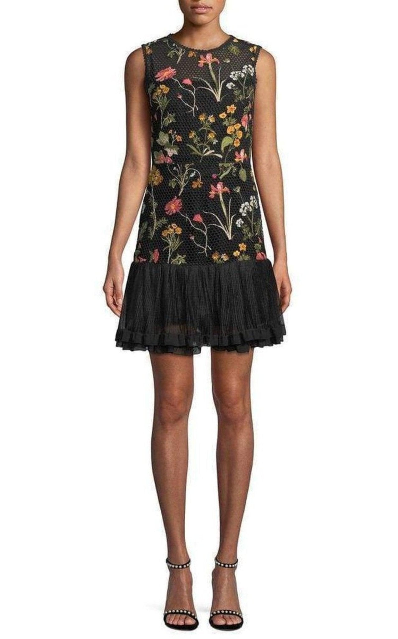 Red Valentino Embroidered Flower Lace Dress - Runway Catalog