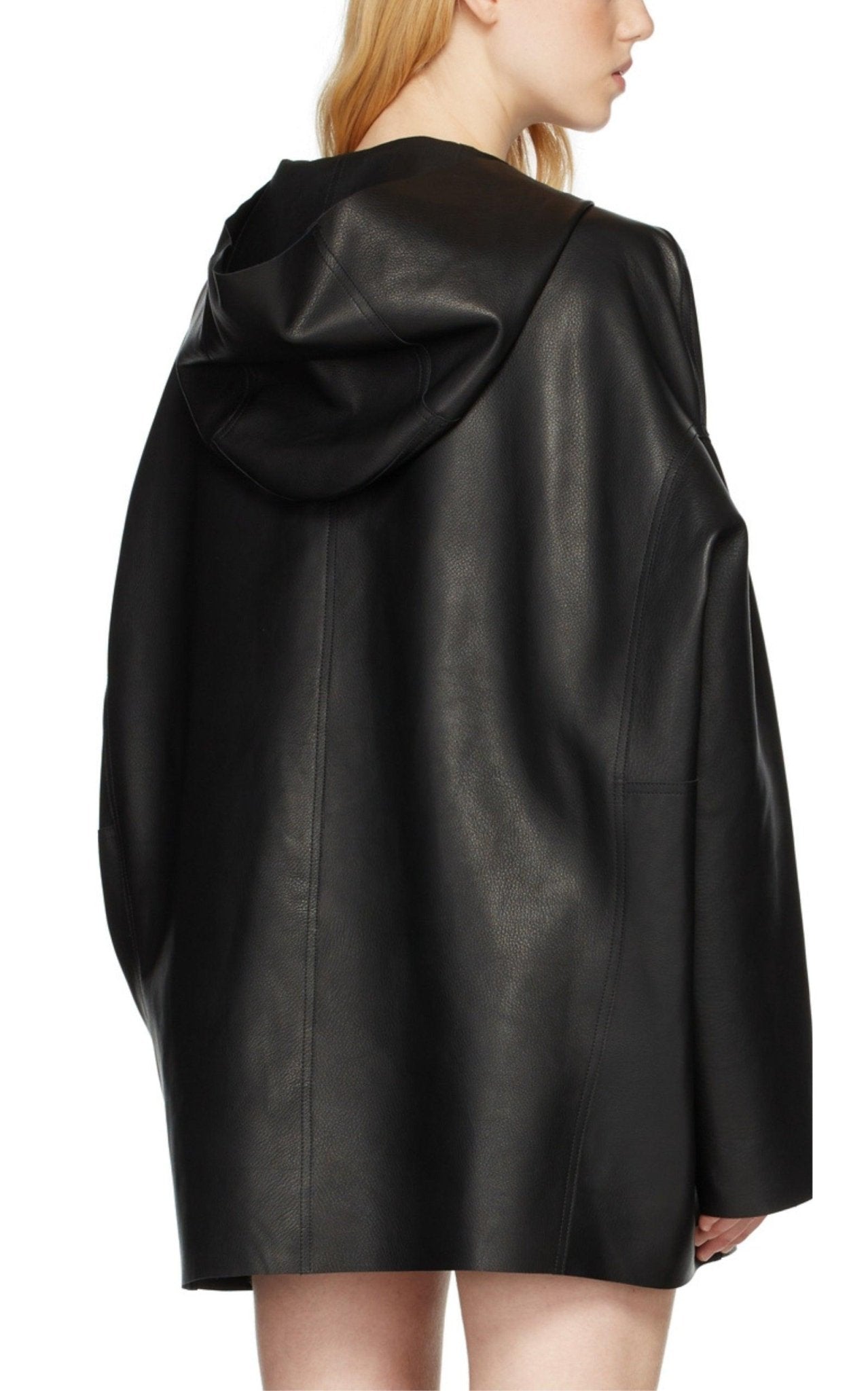 Rick Owens Black Peter Leather Jacket - Runway Catalog