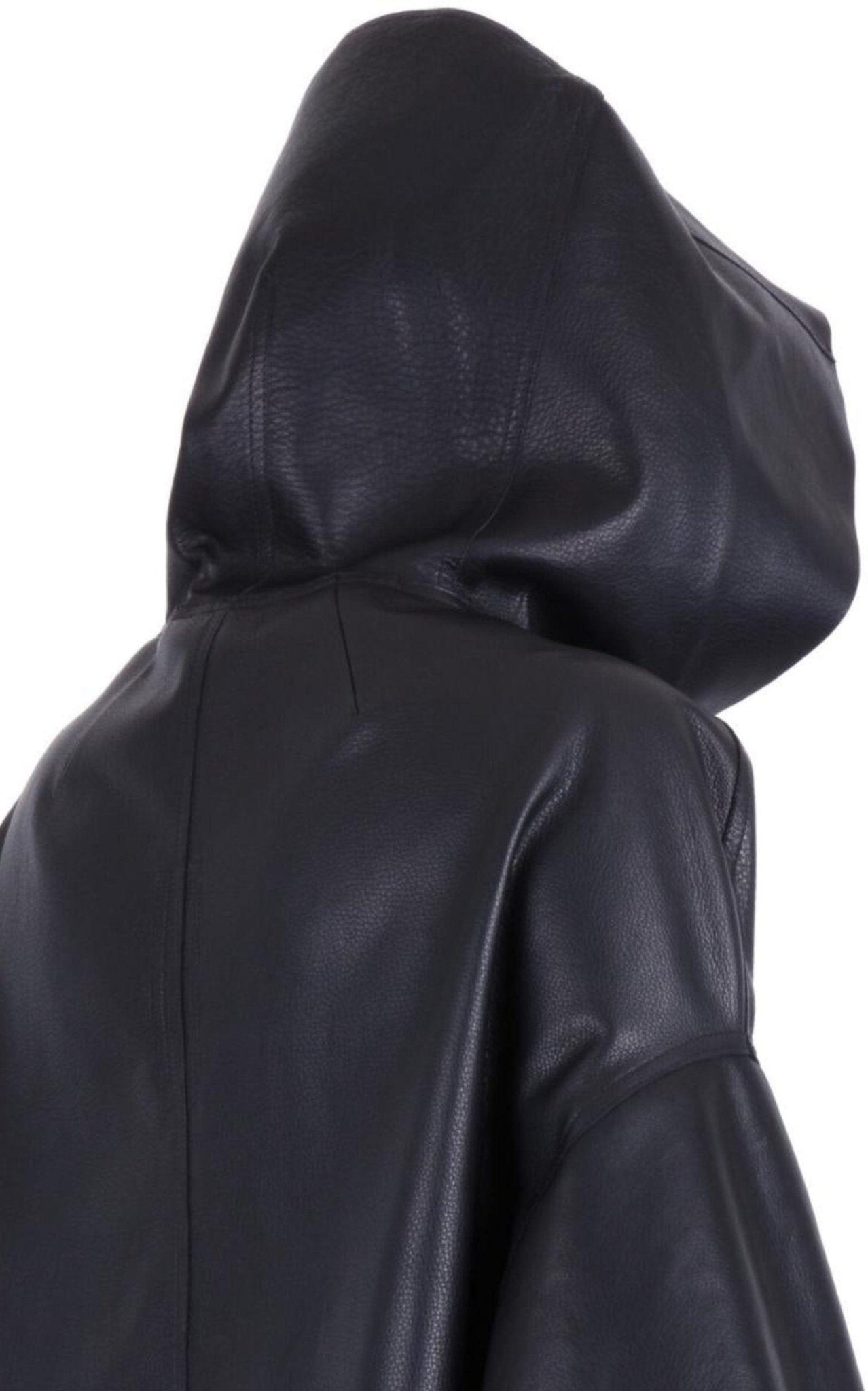 Rick Owens Black Peter Leather Jacket - Runway Catalog