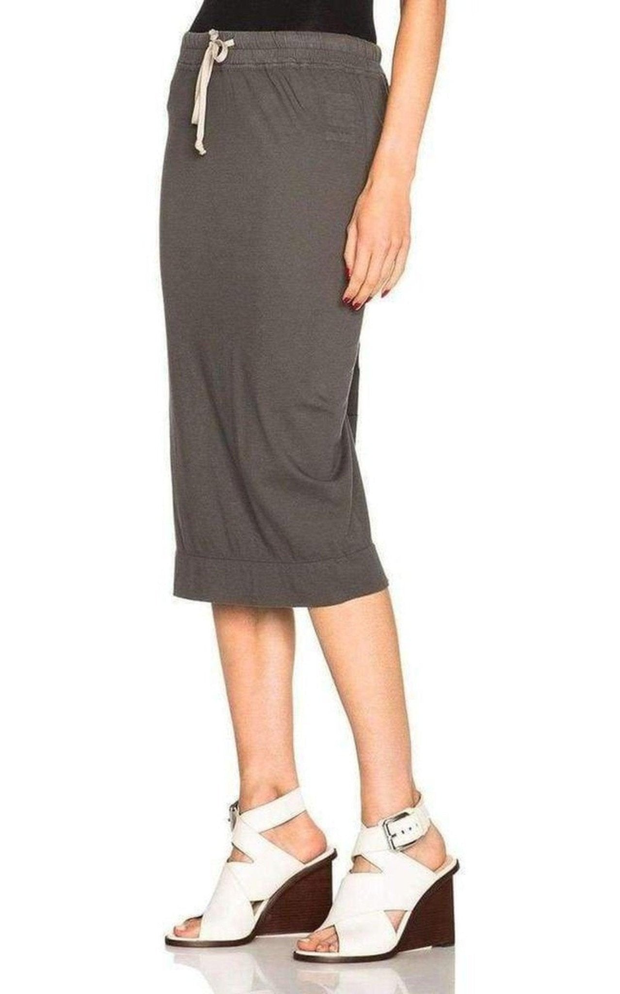 Rick Owens Cotton Pillar Grey Skirt - Runway Catalog