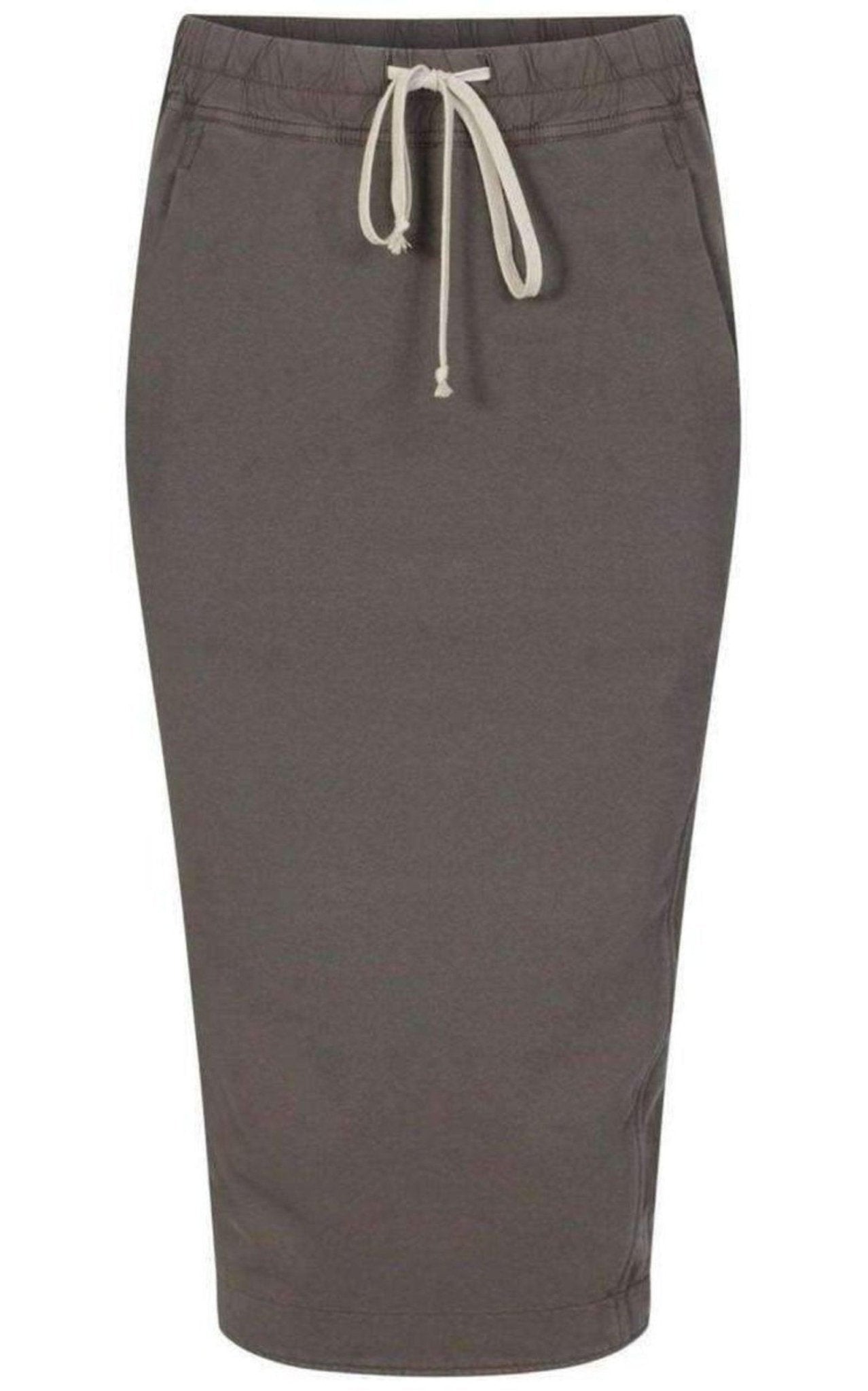 Rick Owens Cotton Pillar Grey Skirt - Runway Catalog
