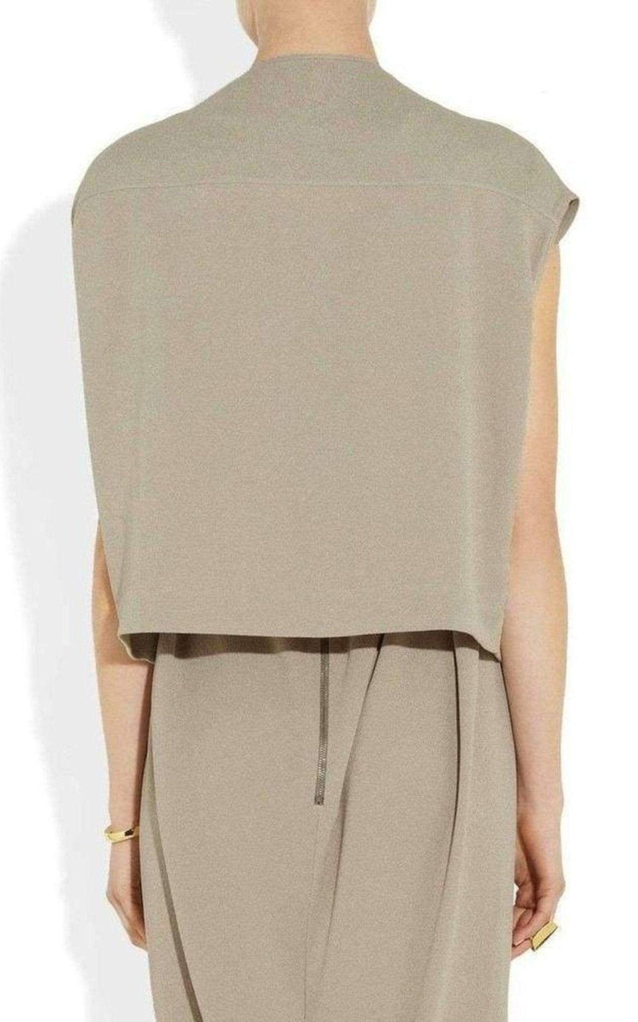 Rick Owens Dagger Mantlette Silk - crepe Jacket - Runway Catalog
