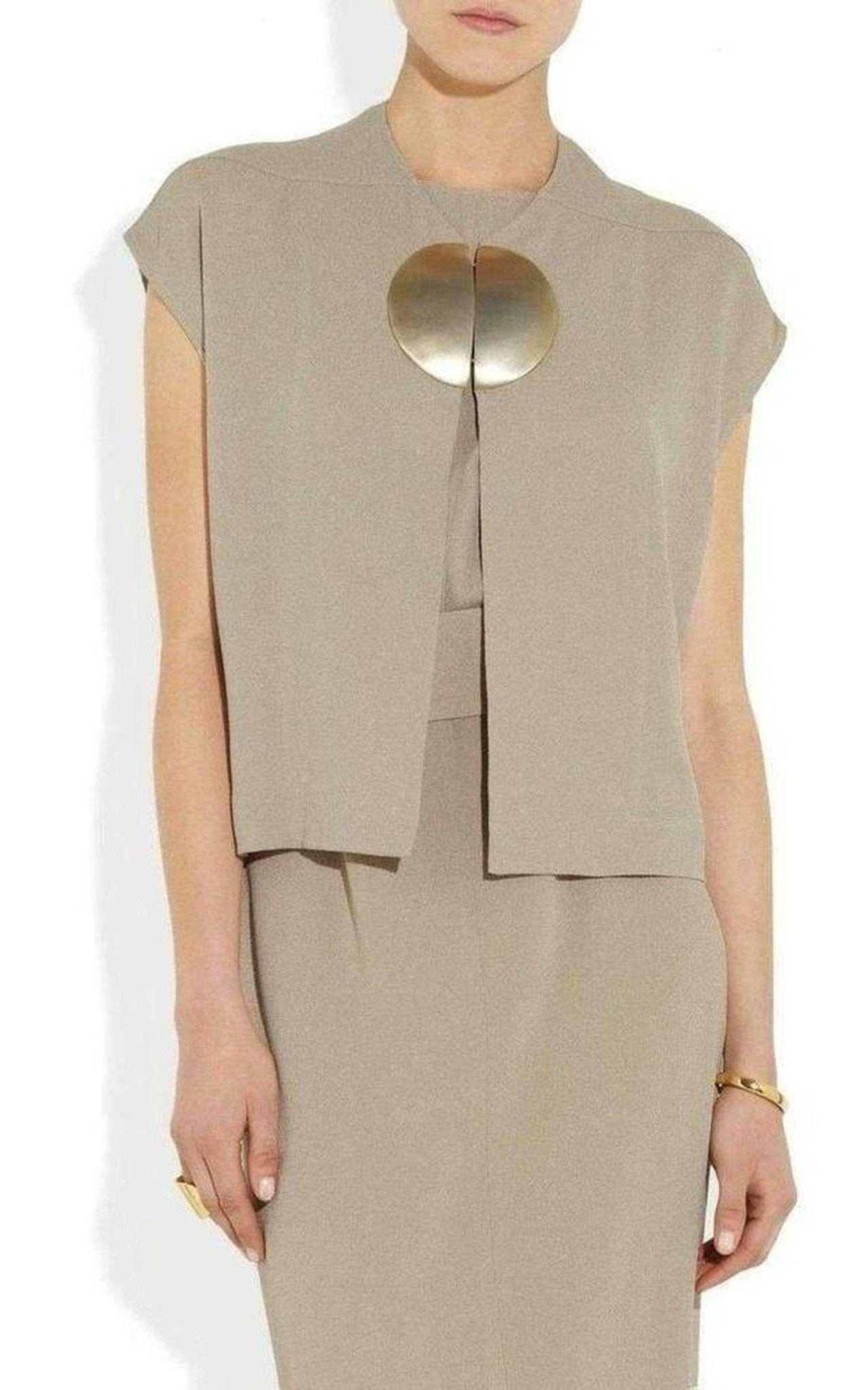 Rick Owens Dagger Mantlette Silk - crepe Jacket - Runway Catalog