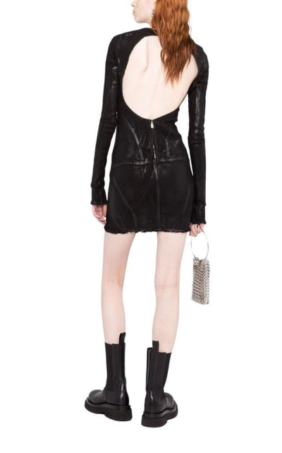 Open-back Mini Cotton Dress Rick Owens