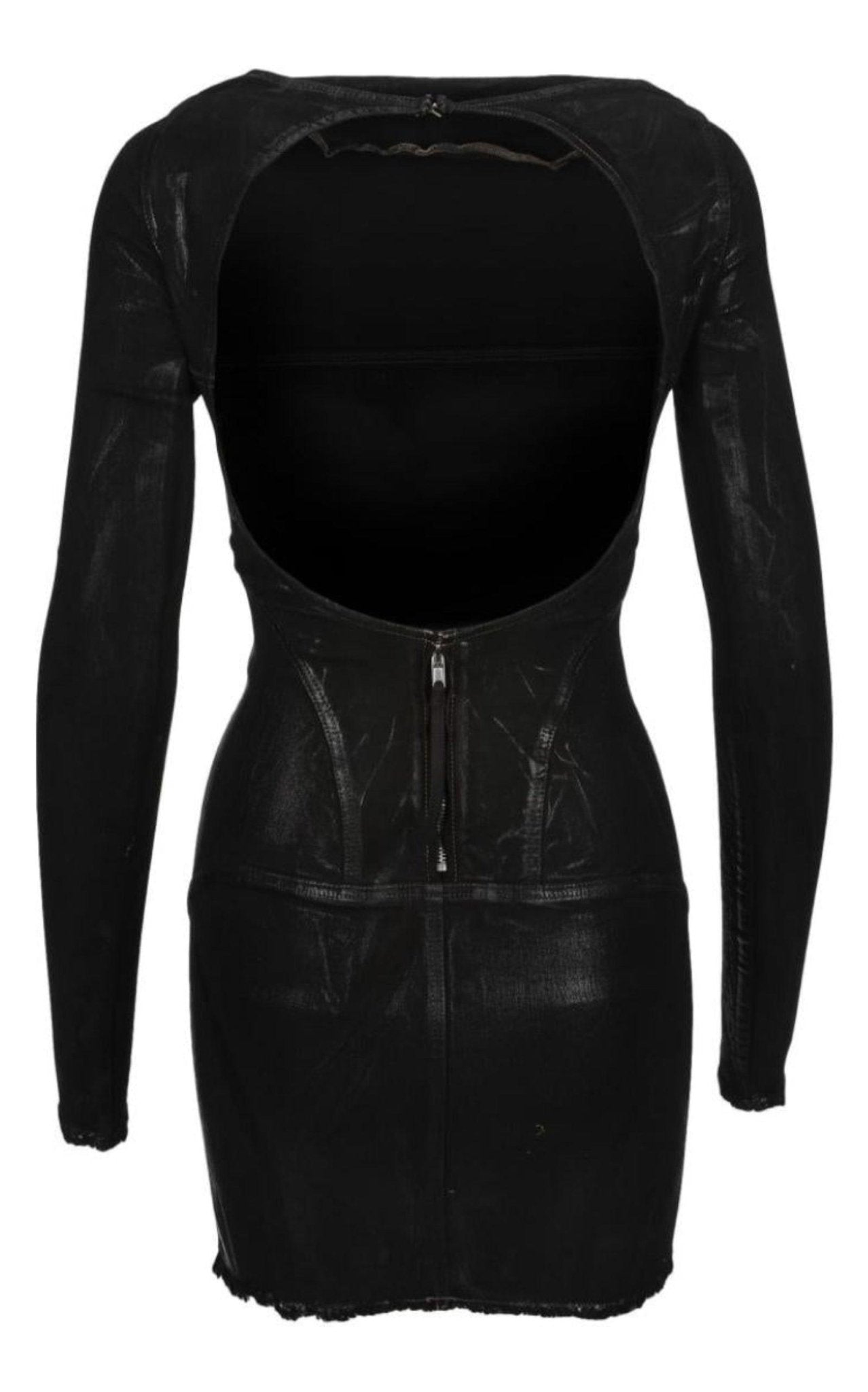 Rick Owens Open-back Mini Cotton Dress - Runway Catalog