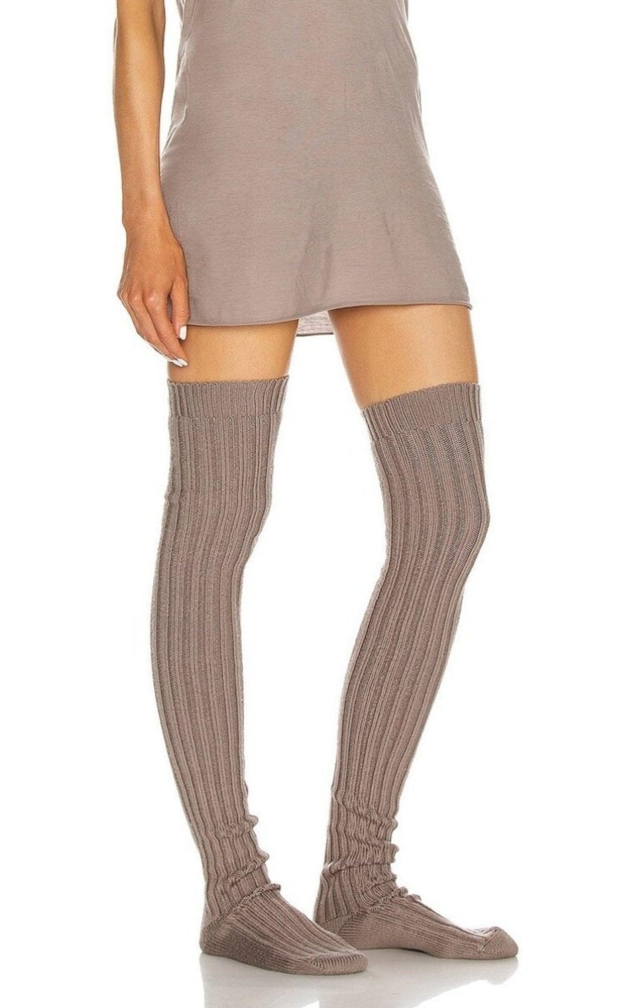 Rick Owens Thigh - High Wool Stockings - Runway Catalog