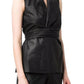 Wrap-front Leather Vest Rick Owens